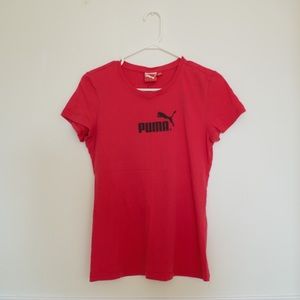 hot pink puma tee